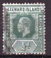 Leeward Islands 1912 Edward VII ½d Yellow Green Single Definitive Stamp. - Leeward  Islands