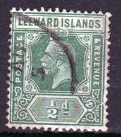 Leeward Islands 1921 Edward VII ½d Blue Green Single Definitive Stamp. - Leeward  Islands