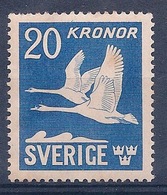 SUEDE - PA 7  20K BLEU OIES NEUF** MAIS TACHES DE ROUILLE COTE 100 EUR - Unused Stamps