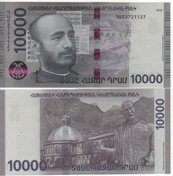 ARMENIA  New 10'000 Dram   "JUST  ISSUED"  Attractive Design  Pnew  2018 - Armenië