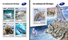 Niger 2018, Animals, Artic Animals, 4val In BF +BF - Arctic Wildlife