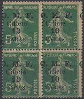 Cilicie Postes N° 81 10p Sur 5c Semeuse Vert Surcharge à Cheval En Bloc De 4 (1ex *) Qualité: ** Cote:  € - Unused Stamps