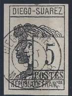 Diégo-Suarez Postes N° 7 5c Gris-noir TB Qualité: Obl Cote: 220 € - Used Stamps