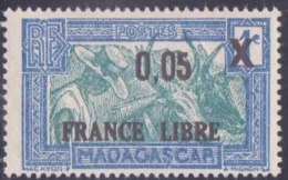 Madagascar Postes N° 240 0.05 Sur 1c France Libre Cadre Et Couleur Clairs Qualité: ** Cote: 46 € - Nuevos