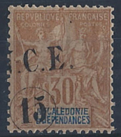 Nouvelle-Calédonie Postes N° 56 15 Sur 30c Brun Surcharge à Cheval Sans Le "N" Qualité: ** Cote:  € - Unused Stamps