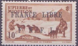 Saint-Pierre Et-Miquelon Postes N° 250 10c Brun Surchargé FNFL Qualité: ** Cote: 20 € - Neufs