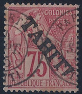 Tahiti Postes N° 17 75c Rose Obl Papeete TB Qualité: Obl Cote: 100 € - Oblitérés