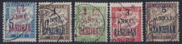 Zanzibar Taxes N° 1 à 5 5 Valeurs TB Qualité: OBL Cote: 85 € - Used Stamps