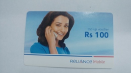 India-reliance Mobile Card-(25m)-(rs.100)-(31/3/08)-(maharashtra)-card Used+1 Card Prepiad Free - Inde
