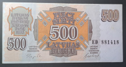LATVIA , LETTLAND  500 ROUBLE / RUBLE 1992 EX- RUSSIA CIRC BANKNOTE - BE - 53 - Letland