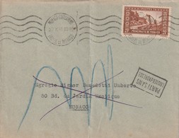 LETTRE - MONACO - 27/10/1938 Avec Mention : Parti Sans Laisser D'adresse - Storia Postale
