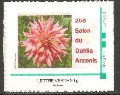 MONTIMBRAMOI ** 25 éme Salon Dahlia 21 Setembre 2013 Autoadhésif  Mon Timbre à Moi Théme Fleur - Flore - Adhésif MTAM - Altri & Non Classificati