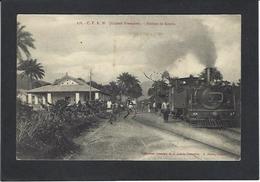 CPA Guinée Afrique Noire écrite Gare Chemin De Fer Train KOURIA - Guinea Francese