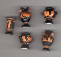 LOT 5 Fèves Mâtes & Brillantes LES VASES GRECS Des 2 Séries - Landen