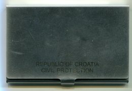 Porte Cartes De Visite De Protection Civile De La République De Croatie - Pompiers