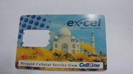 India-ex-cel G.s.m Card-(27)-()-()-(new Delhi)-card Used+1 Card Prepiad Free - Inde