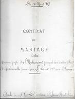 PESMES 1889 - CONTRAT DE MARIAGE MALCOURANT LACHAUX - HAUTE SAONE - 12 PAGES - Historische Dokumente