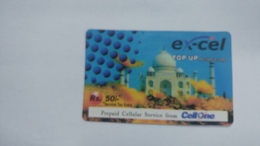 India-ex-cel. Top Up-card-(27c)-(rs.50)-(31.1.2009)-(jaipur)-card Used+1 Card Prepiad Free - India