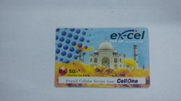 India-ex-cel. Top Up-card-(27e)-(rs.50)-(31.12.2008)-(jaipur)-card Used+1 Card Prepiad Free - India