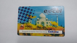 India-ex-cel. Top Up-card-(27i)-(rs.100)-(4.10.2007)-(jaipur)-card Used+1 Card Prepiad Free - Inde