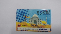 India-ex-cel. Top Up-card-(27j)-(rs.100)-(25.1.2008)-(jaipur)-card Used+1 Card Prepiad Free - India