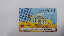 India-ex-cel. Top Up-card-(27m)-(rs.100)-(31.12.2008)-(jaipur)-card Used+1 Card Prepiad Free - Indien