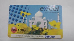 India-ex-cel. Top Up-card-(27o)-(rs.100)-(1.6.2008)-(jaipur)-card Used+1 Card Prepiad Free - Inde