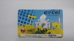 India-ex-cel. Top Up-card-(27p)-(rs.100)-(2.6.2008)-(jaipur)-card Used+1 Card Prepiad Free - Inde