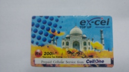 India-ex-cel-recharge Card-(28a)-(rs.200)-(23.3.2007)-(jaipur)-card Used+1 Card Prepiad Free - Inde