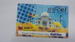 India-ex-cel-recharge Card-(28c)-(rs.200)-(12.5.2007)-(jaipur)-card Used+1 Card Prepiad Free - Indien