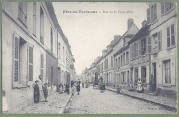 CPA Rare - AISNE - FERE EN TARDENOIS - RUE DE LA CROIX-D'OR - Superbe Animation, Attelage - Driguet éditeur - Fere En Tardenois