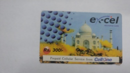 India-ex-cel-recharge Card-(30a)-(rs.300)-(31.3.2005)-(jaipur)-card Used+1 Card Prepiad Free - Inde