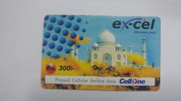 India-ex-cel-recharge Card-(30b)-(rs.300)-(30.6.2005)-(jaipur)-card Used+1 Card Prepiad Free - India