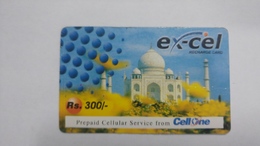 India-ex-cel-recharge Card-(30c)-(rs.300)-(31.12.2007)-(jaipur)-card Used+1 Card Prepiad Free - India