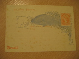 40 Reis Bilhete Postal Postal Stationery Card BRASIL E.U. Do Brazil Bresil - Postwaardestukken