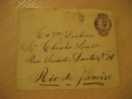 RIO DE JANEIRO 1902 Cancel Postal Stationery Cover BRASIL Brazil Bresil - Lettres & Documents
