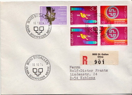 Postal History: Switzerland Registered Express Cover With St. Gallen OLMA - Cartas