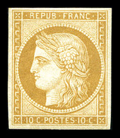 ** N°1f, 10c Bistre Clair, Impression De 1862, Fraîcheur Postale. SUP (certificat)  Qualité: ** - 1849-1850 Cérès