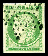 O N°2, 15c Vert, Belles Marges. TTB (signé Calves/certificat)  Qualité: O  Cote: 1050 Euros - 1849-1850 Ceres