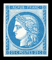 ** N°4d, 25c Bleu, Impression De 1862, Fraîcheur Postale. SUP (certificat)  Qualité: ** - 1849-1850 Ceres