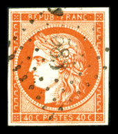 O N°5, 40c Orange Obl Pc '583', Frais, TB (signé Scheller/certificat)  Qualité: O  Cote: 500 Euros - 1849-1850 Ceres