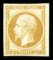 ** N°9c, 10c Bistre, Impression De 1862, Fraîcheur Postale, SUP (certificat)  Qualité: ** - 1852 Louis-Napoleon