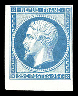 * N°10c, 25c Bleu, Impression De 1862, Petit Cdf. TTB (certificat)  Qualité: *  Cote: 600 Euros - 1852 Luis-Napoléon