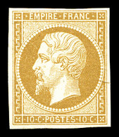 ** N°13B, 10c Brun-clair Type II, Fraîcheur Postale, SUP (signé Calves/certificat)  Qualité: ** - 1853-1860 Napoleon III