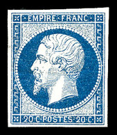 * N°14Aa, 20c Bleu Foncé. TB  Qualité: *  Cote: 600 Euros - 1853-1860 Napoléon III