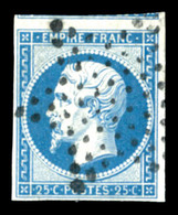 O N°15, 25c Bleu Obl étoile, Un Voisin. TTB (signé Scheller)  Qualité: O  Cote: 290 Euros - 1853-1860 Napoleon III