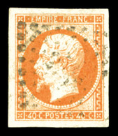 O N°16, 40c Orange, Grandes Marges, Pièce Choisie. SUP (signé Calves)  Qualité: O - 1853-1860 Napoléon III