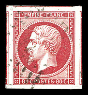 O N°17B, 80c Rose, Très Grandes Marges Avec 5 Voisins. SUP (signé Calves/certificat)  Qualité: O - 1853-1860 Napoléon III
