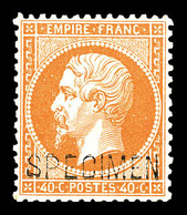 * N°23d, 40c Orange Surchargé 'SPECIMEN', Frais. TTB (certificat)  Qualité: *  Cote: 1300 Euros - 1862 Napoléon III