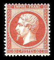 * N°24, 80c Rose, Très Frais. SUP (signé Thiaude/certificat)  Qualité: *  Cote: 2300 Euros - 1862 Napoléon III